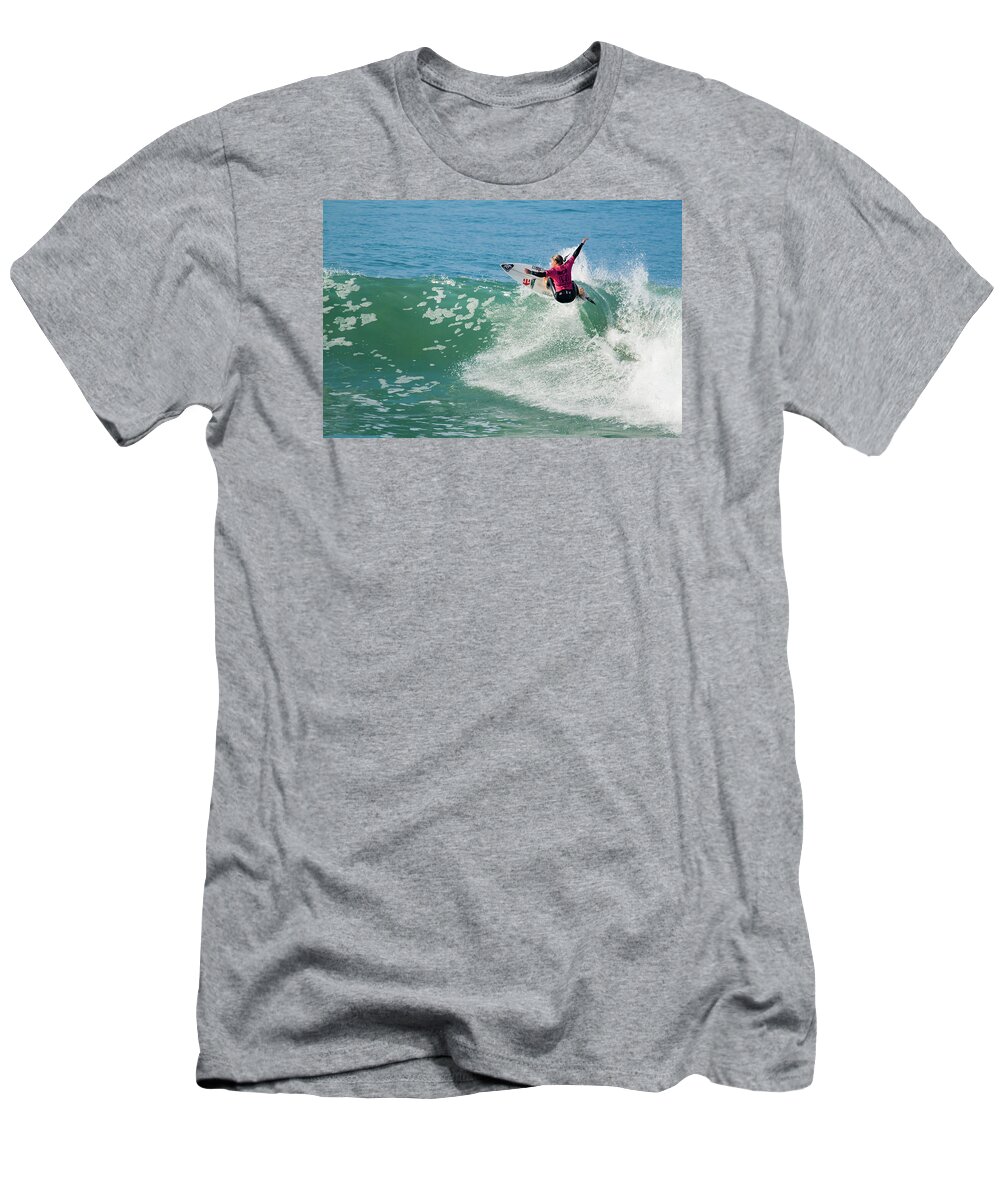 Surfers T-Shirt featuring the photograph Sally Fitzgibbons #1 by Waterdancer