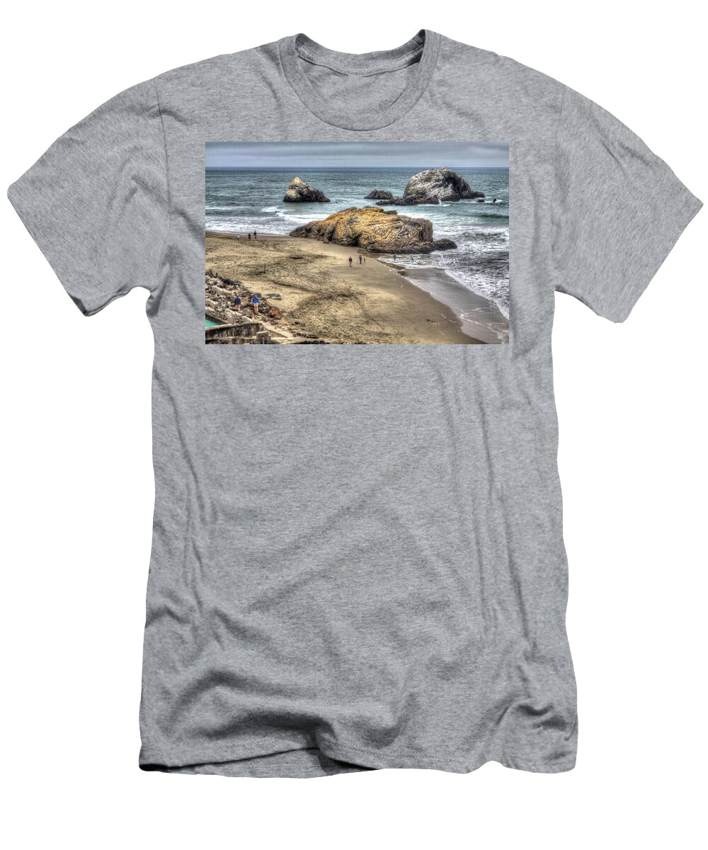 San Francisco T-Shirt featuring the photograph Ocean Beach by SC Heffner