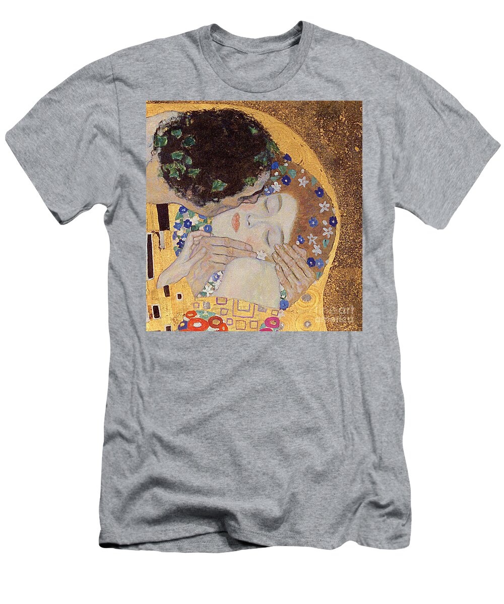 Klimt T-Shirt featuring the painting The Kiss by Gustav Klimt