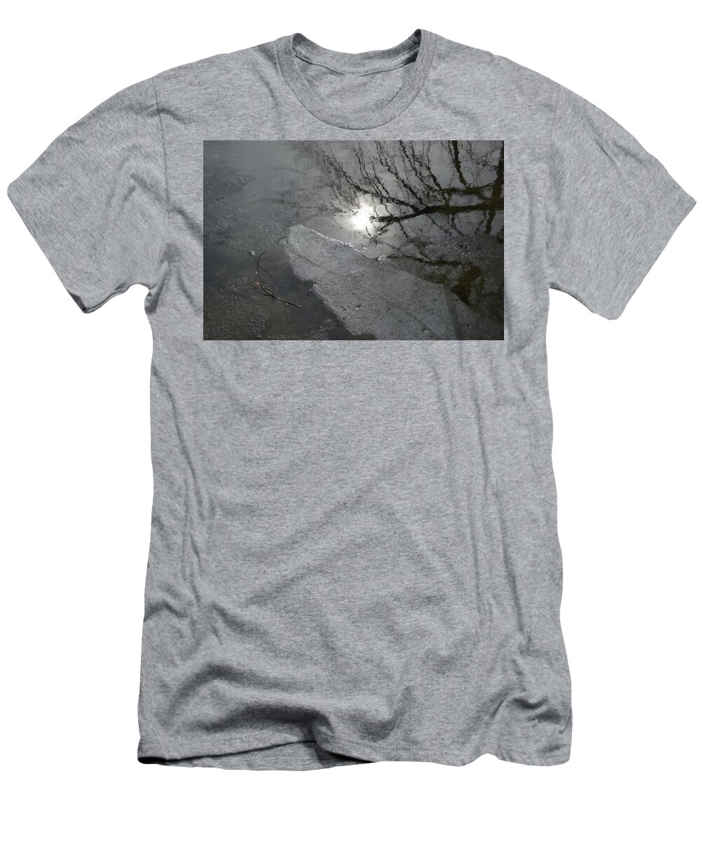 Abstract T-Shirt featuring the photograph Tree Reflection #1 by Lyle Crump
