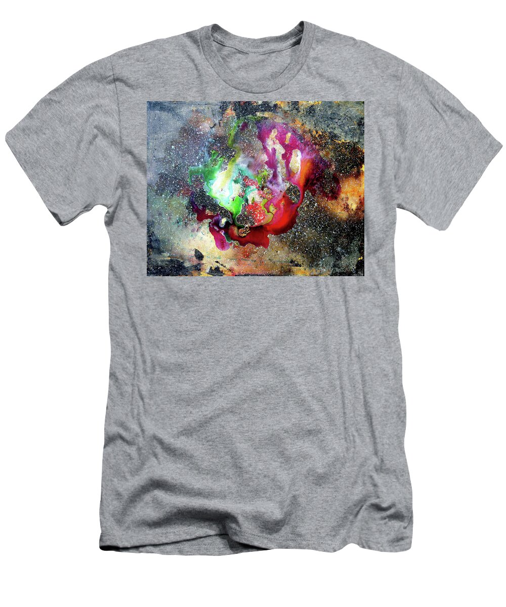 Cosmos T-Shirt featuring the painting Universe #1 by Lisa Lipsett