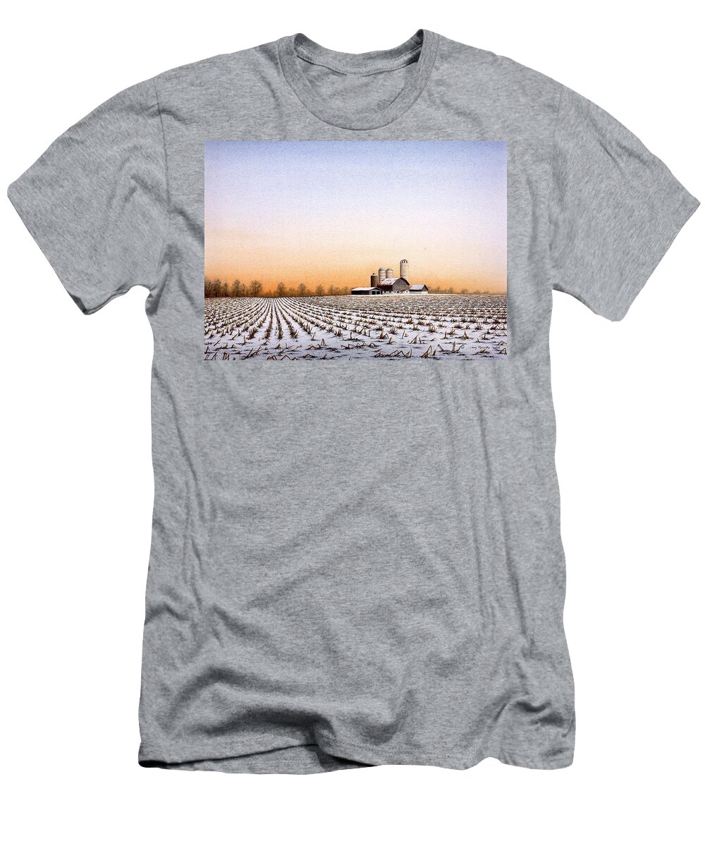 Cornfield T-Shirt featuring the painting Untitled #26 by Conrad Mieschke