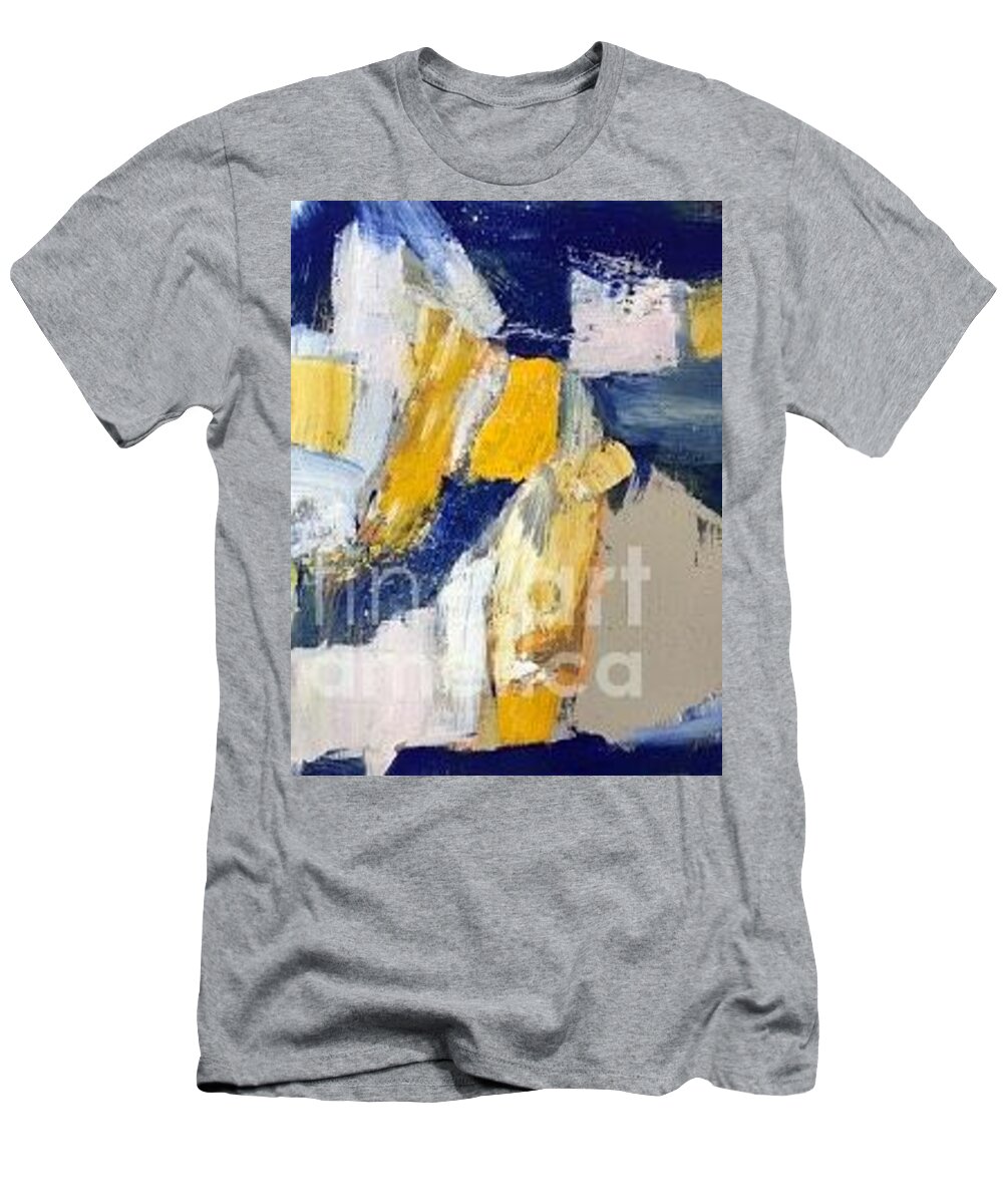 Time And Space T-Shirt featuring the painting Untitled 1 by Fereshteh Stoecklein