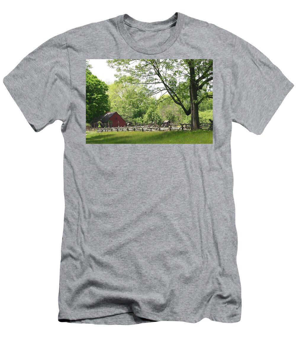 Jockey Hollow T-Shirt featuring the photograph Wick Farm At Jockey Hollow #1 by Living Color Photography Lorraine Lynch