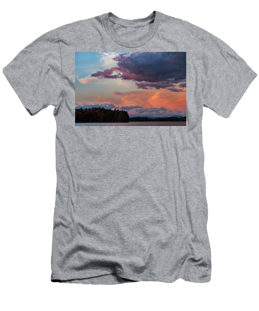 Lake Winnisquam T-Shirt featuring the photograph Winnisquam Sunset #1 by Benjamin Dahl