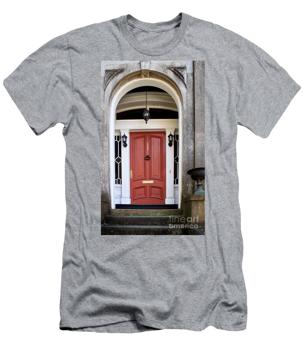 Wooden T-Shirt featuring the photograph Wooden Door Savannah by Thomas Marchessault