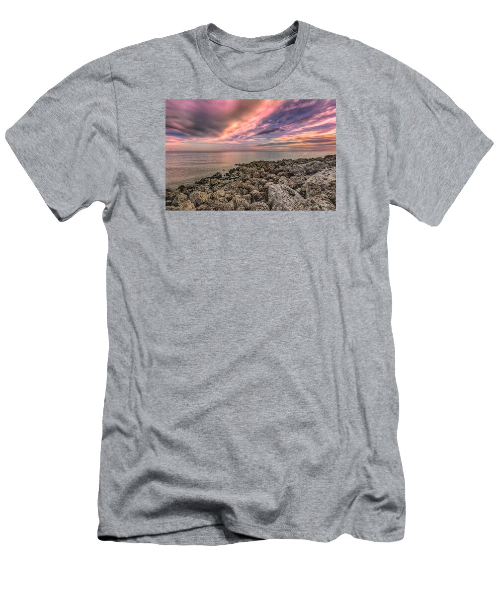 Naples T-Shirt featuring the photograph Sunst over the Ocean #11 by Peter Lakomy