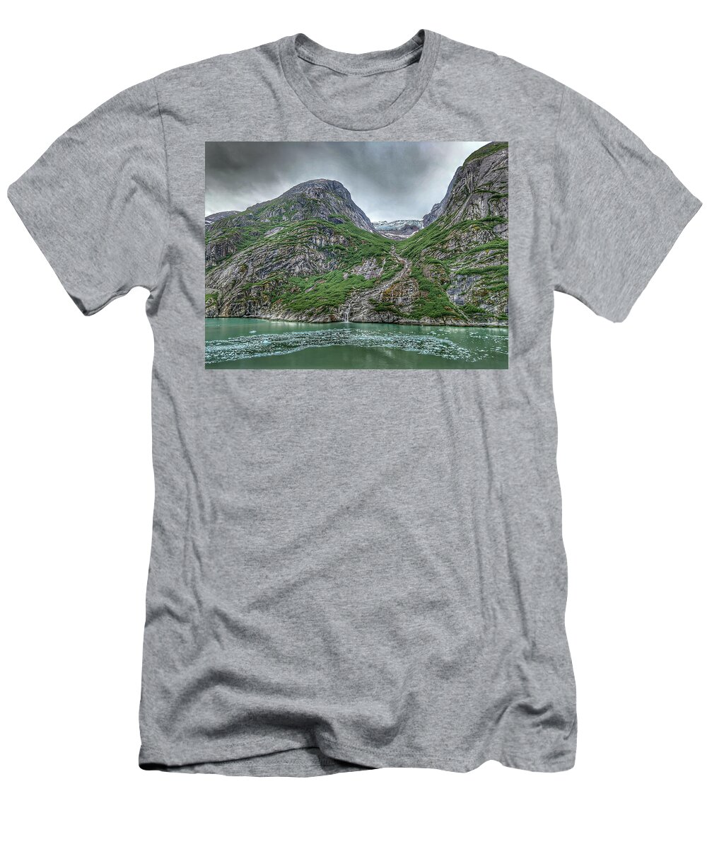 Arm T-Shirt featuring the photograph Tracy Arm Fjord Sawyer Glacier #11 by Alex Grichenko
