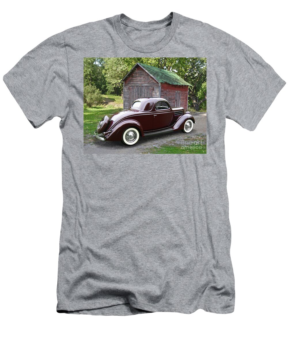 1936 T-Shirt featuring the photograph 1936 Ford 3-Window by Ron Long