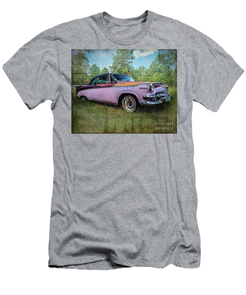 Rusty Cars T-Shirt featuring the photograph 1956 Dodge Lancer by John Strong