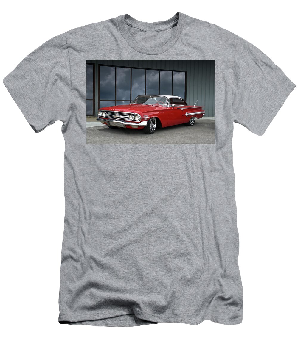 1960 T-Shirt featuring the photograph 1960 Chevrolet Impala by Tim McCullough