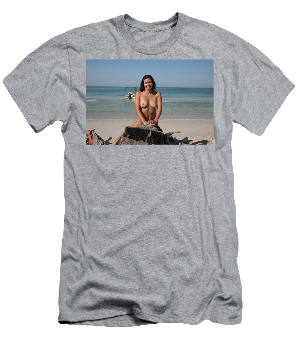 Lucky Cole Everglades Photography T-Shirt featuring the photograph Beach Girl #2 by Lucky Cole