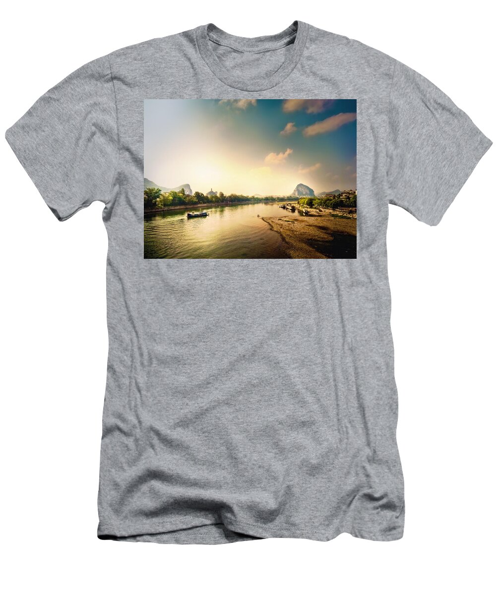 China T-Shirt featuring the photograph China Guilin landscape scenery photography-4 by Artto Pan