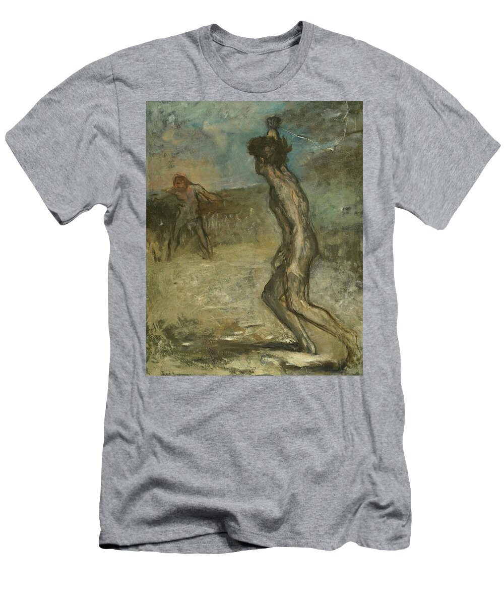 Edgar Degas T-Shirt featuring the painting David And Goliath by Troy Caperton