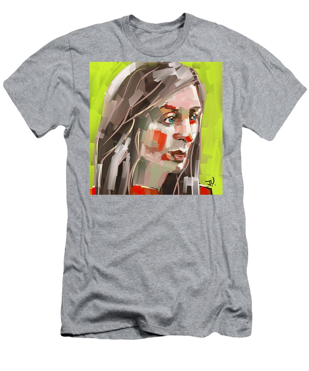 Portrait T-Shirt featuring the digital art Emily #2 by Jim Vance