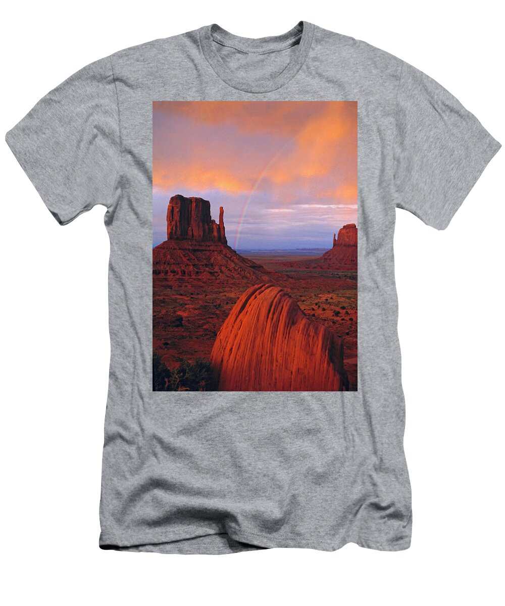Rainbow T-Shirt featuring the photograph Monument Valley #2 by Douglas Pulsipher