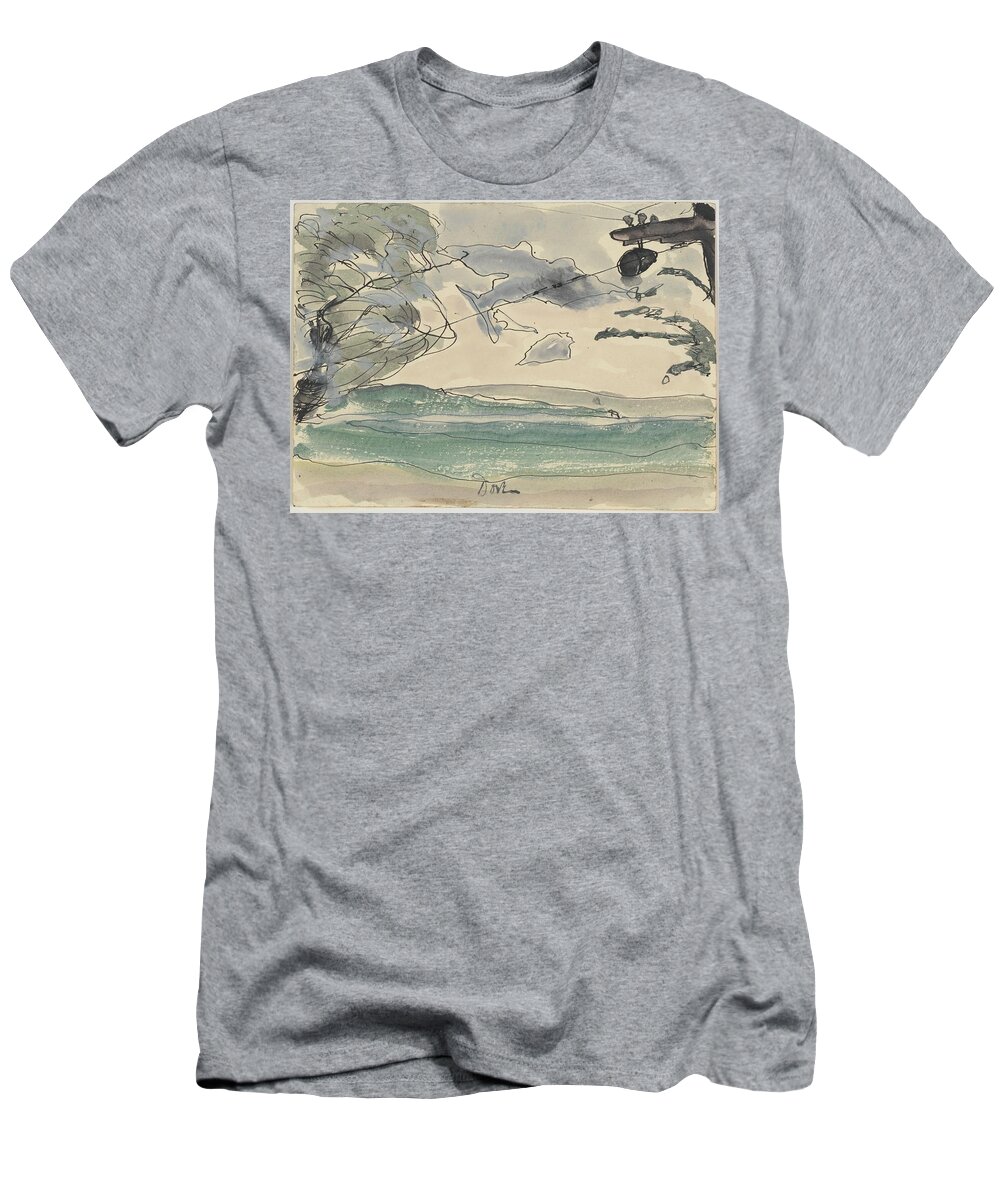 Arthur Dove T-Shirt featuring the painting Seneca Lake #2 by Arthur Dove