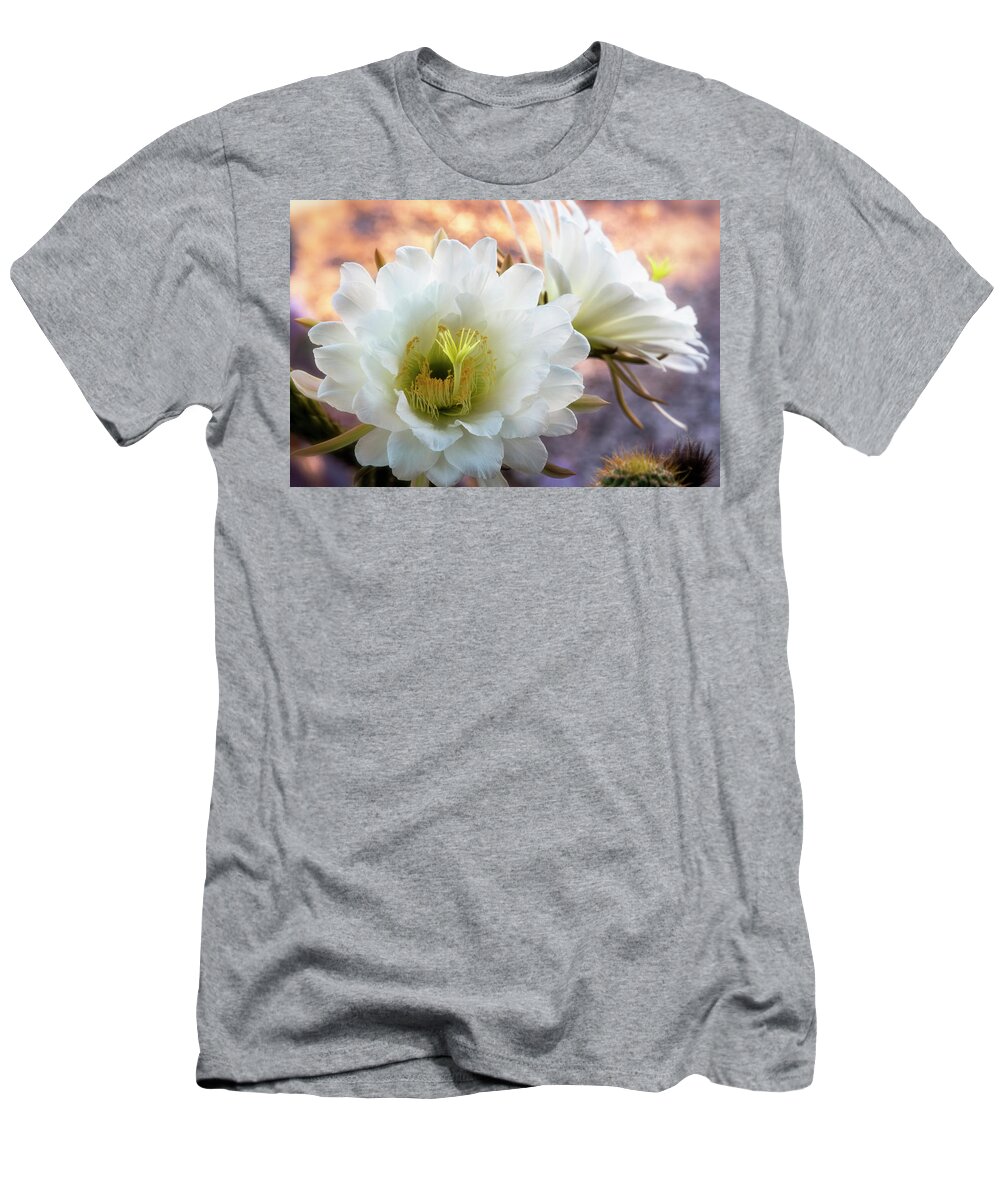 White Torch Cactus T-Shirt featuring the photograph White Torch Cactus #1 by Saija Lehtonen