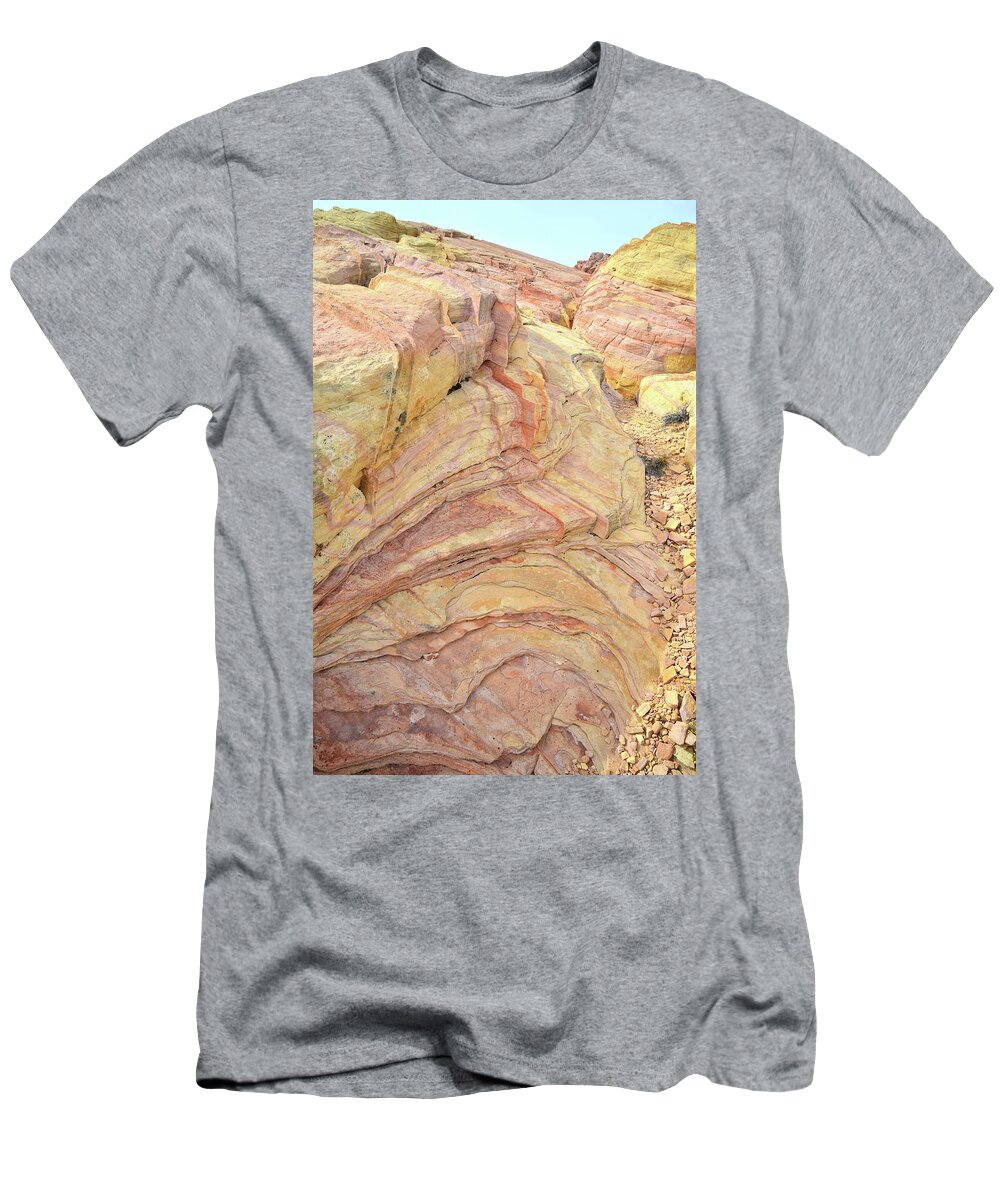 Valley Of Fire State Park T-Shirt featuring the photograph Colorful Sandstone in Valley of Fire #21 by Ray Mathis