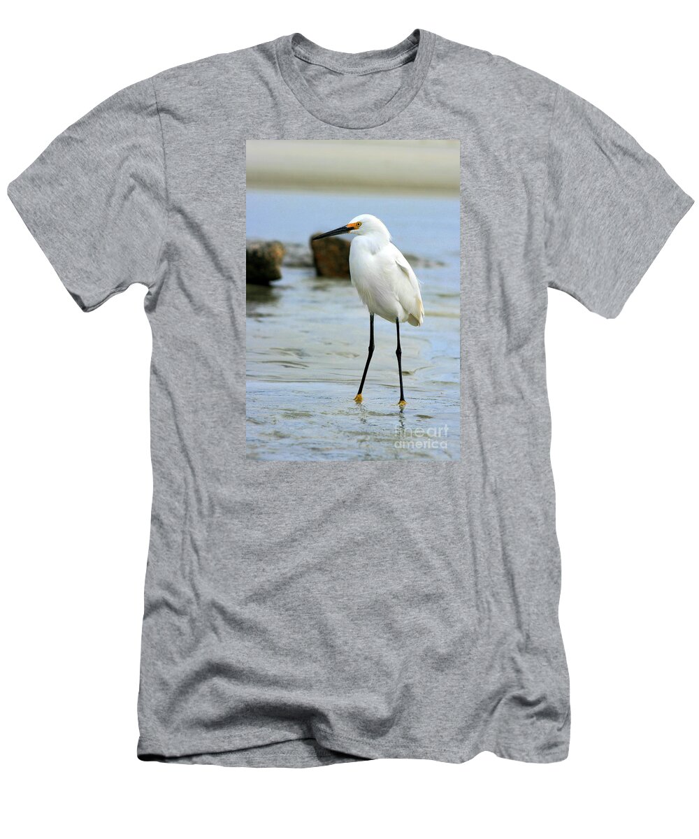  T-Shirt featuring the photograph Egret #26 by Angela Rath