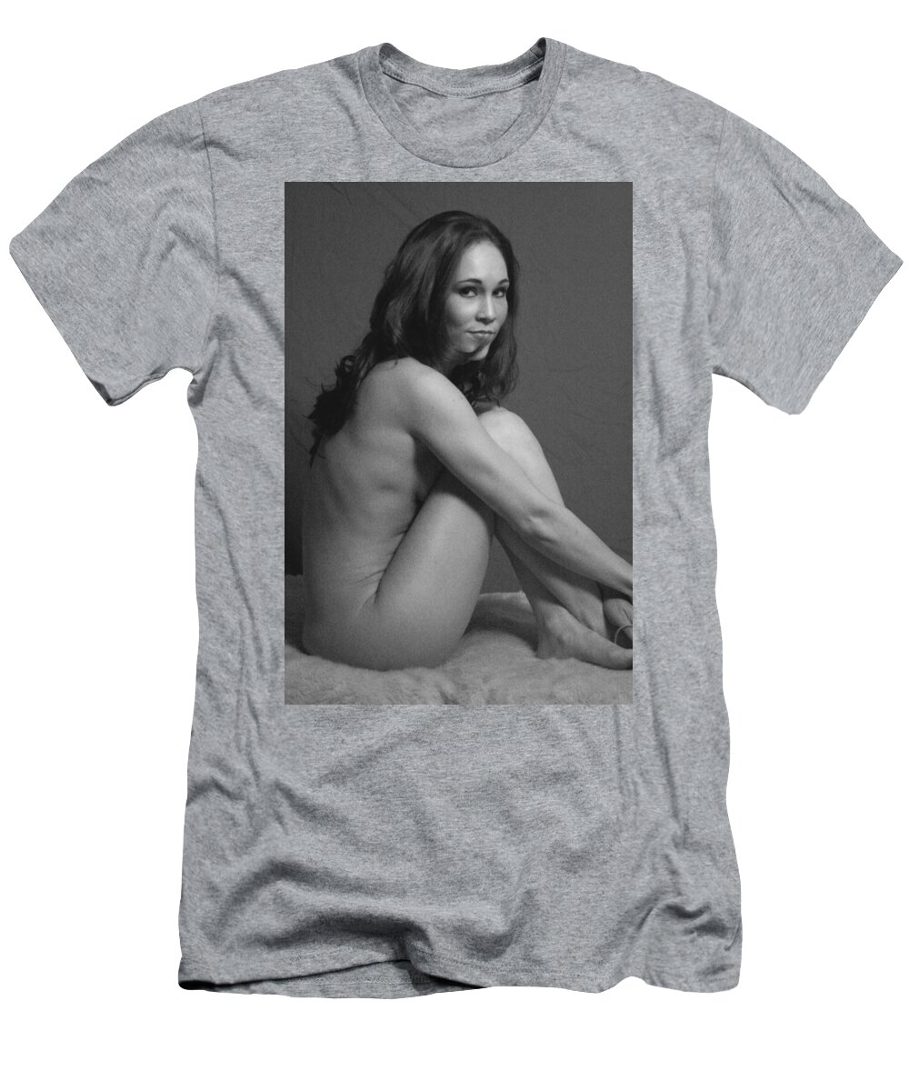 Female Nude T-Shirt featuring the photograph Artistic nude #3 by Tom Hufford
