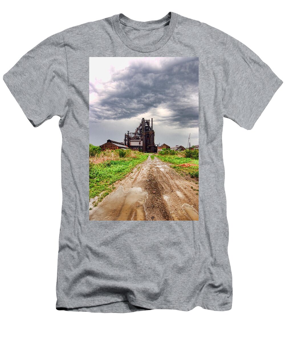 Bethlehem Steel T-Shirt featuring the photograph Bethlehem Steel #3 by Michael Dorn