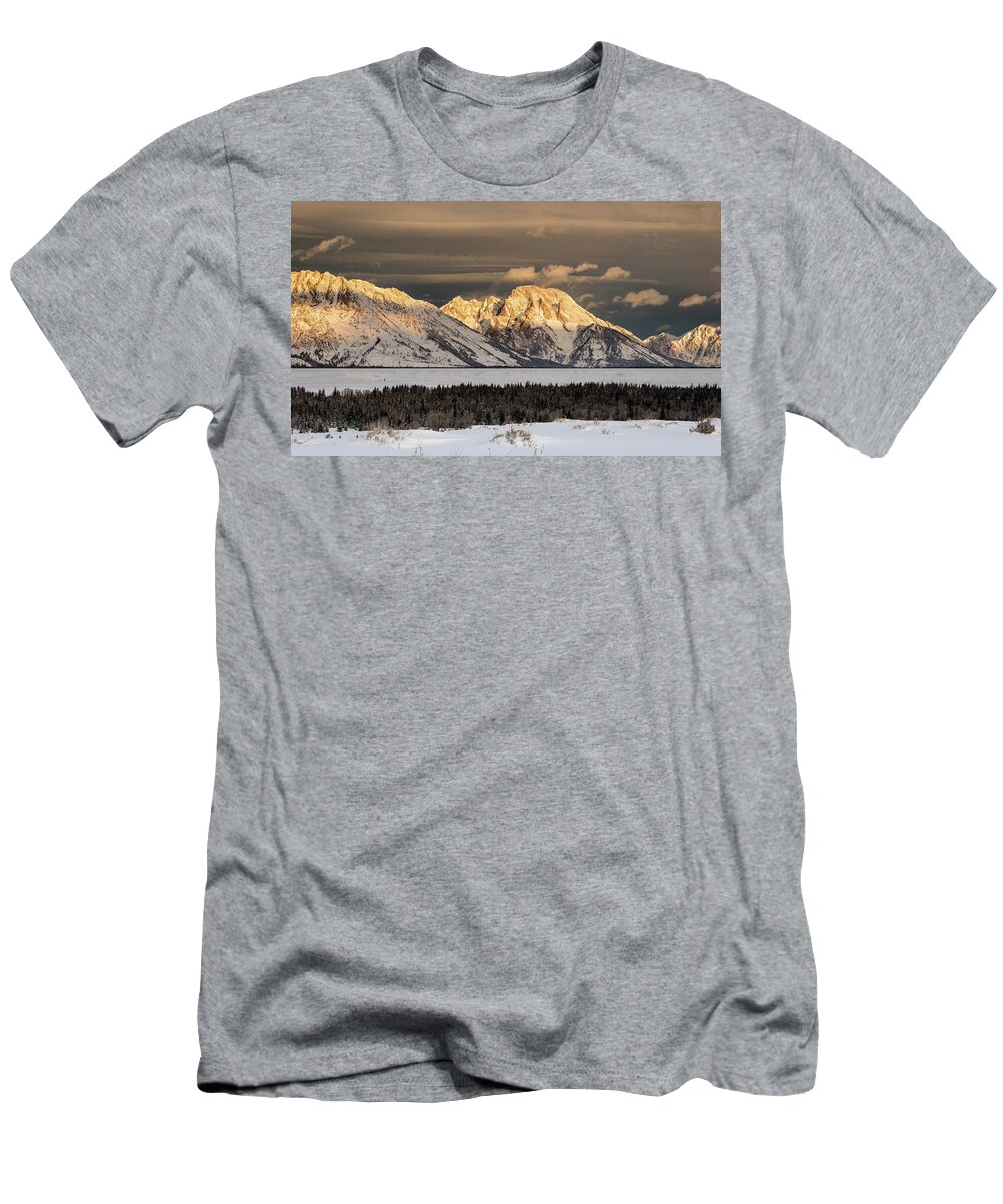Mount Moran T-Shirt featuring the photograph Mount Moran #3 by Ronnie And Frances Howard