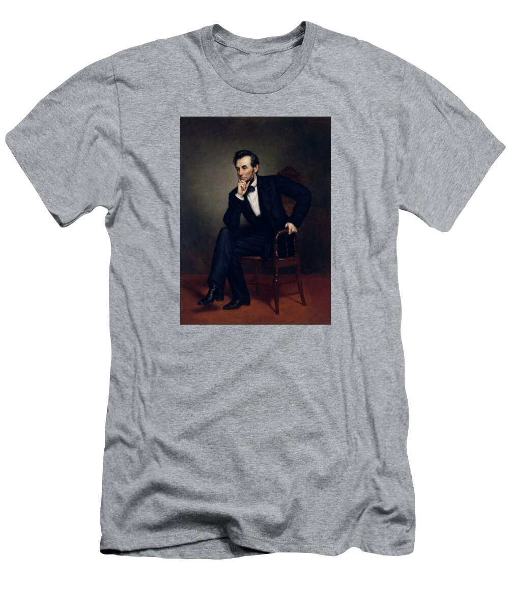 Abraham Lincoln T-Shirt featuring the painting President Abraham Lincoln #5 by War Is Hell Store