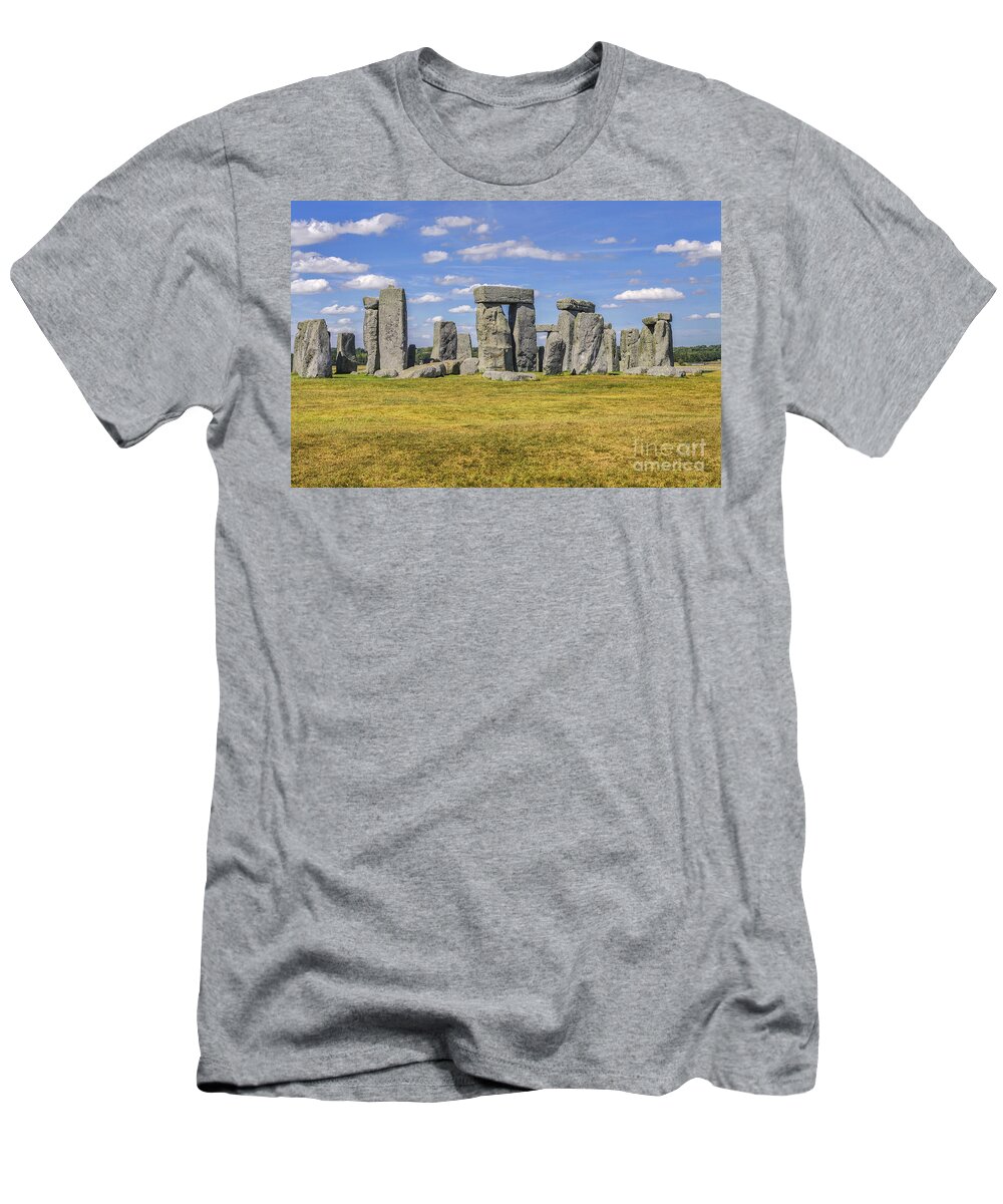 Stones T-Shirt featuring the photograph Prehistoric Stonehenge in England by Patricia Hofmeester