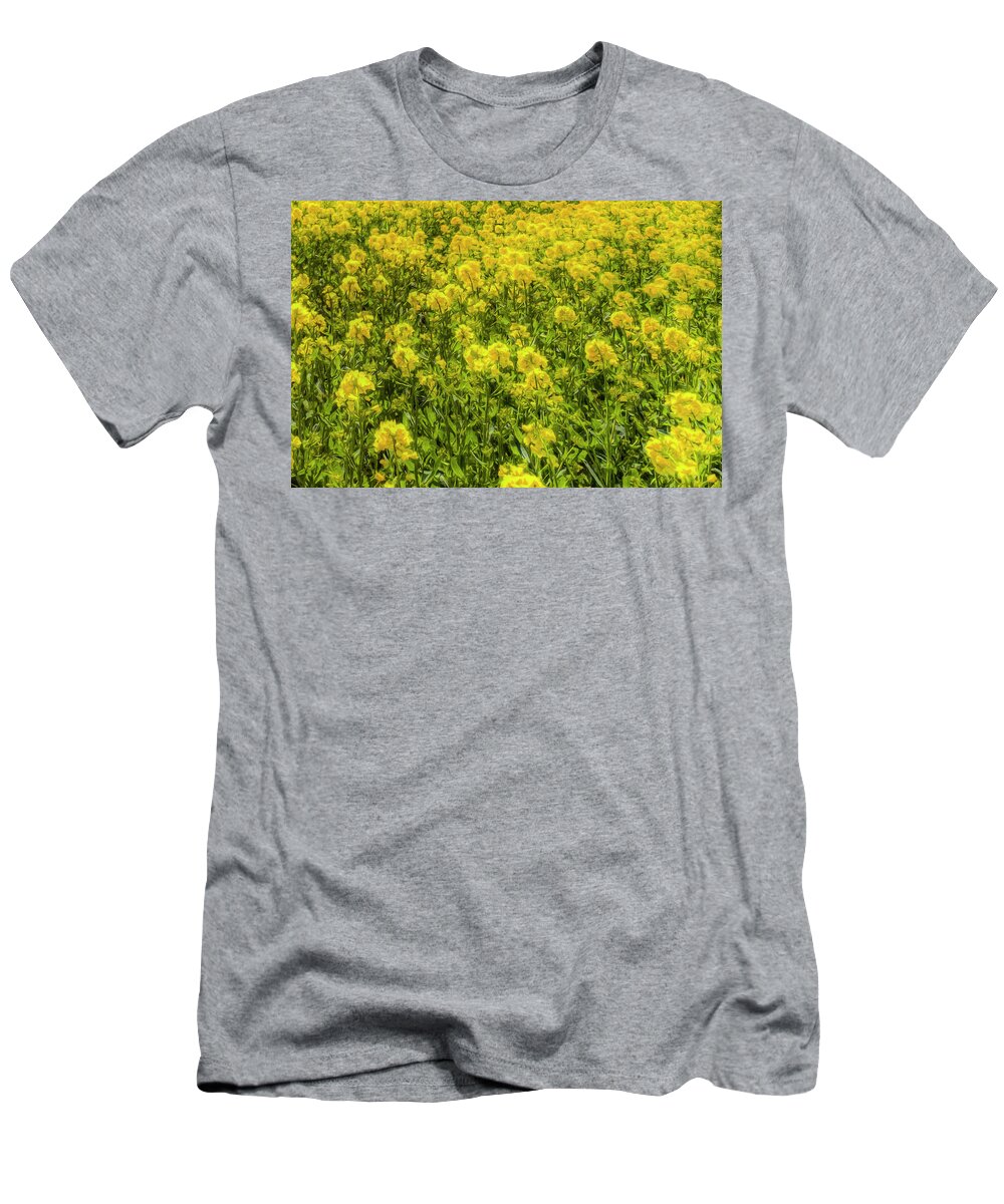 Summer T-Shirt featuring the photograph Yellow Fields Of Summer Art #4 by David Pyatt