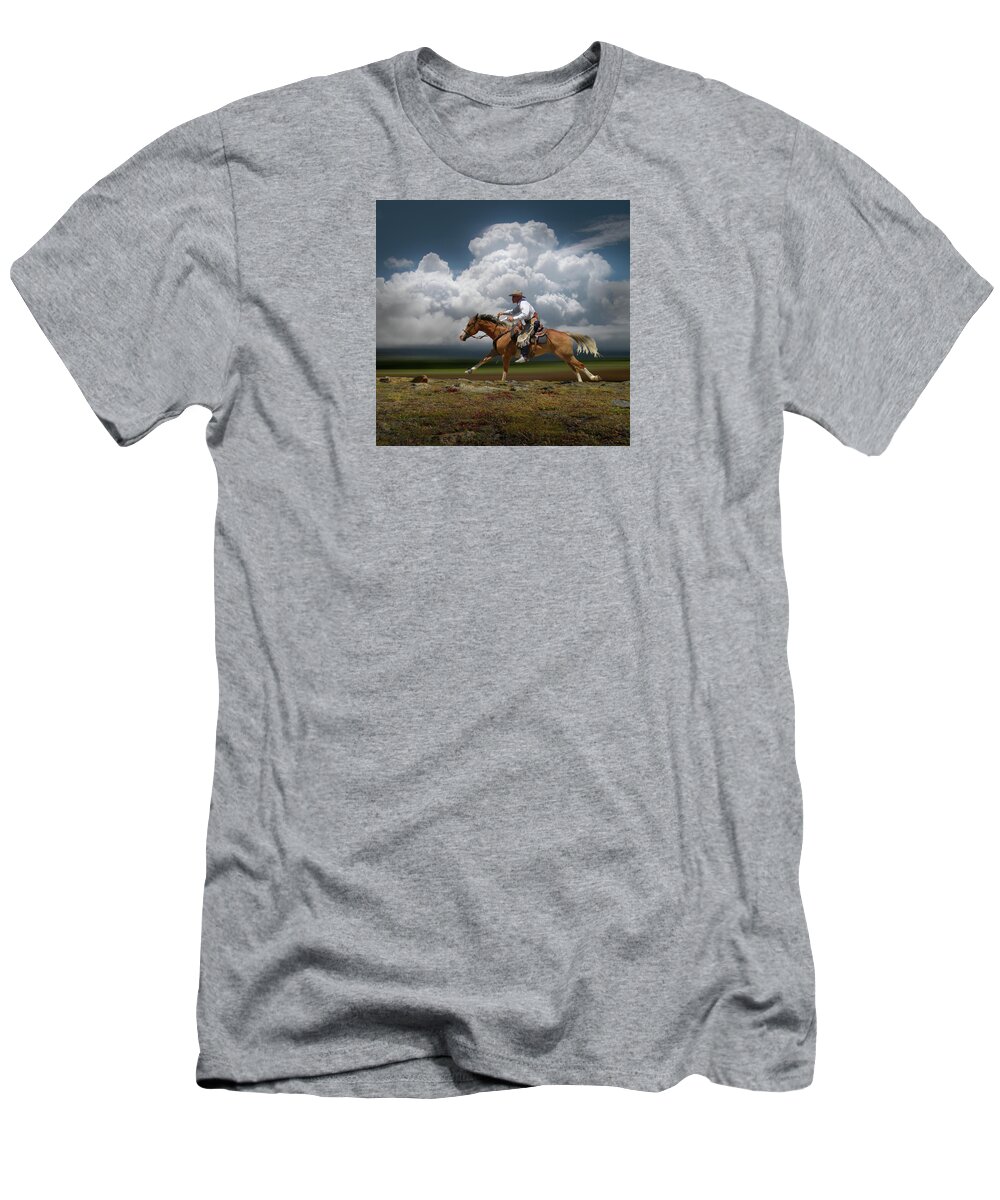 Cowboy T-Shirt featuring the photograph 4427 by Peter Holme III