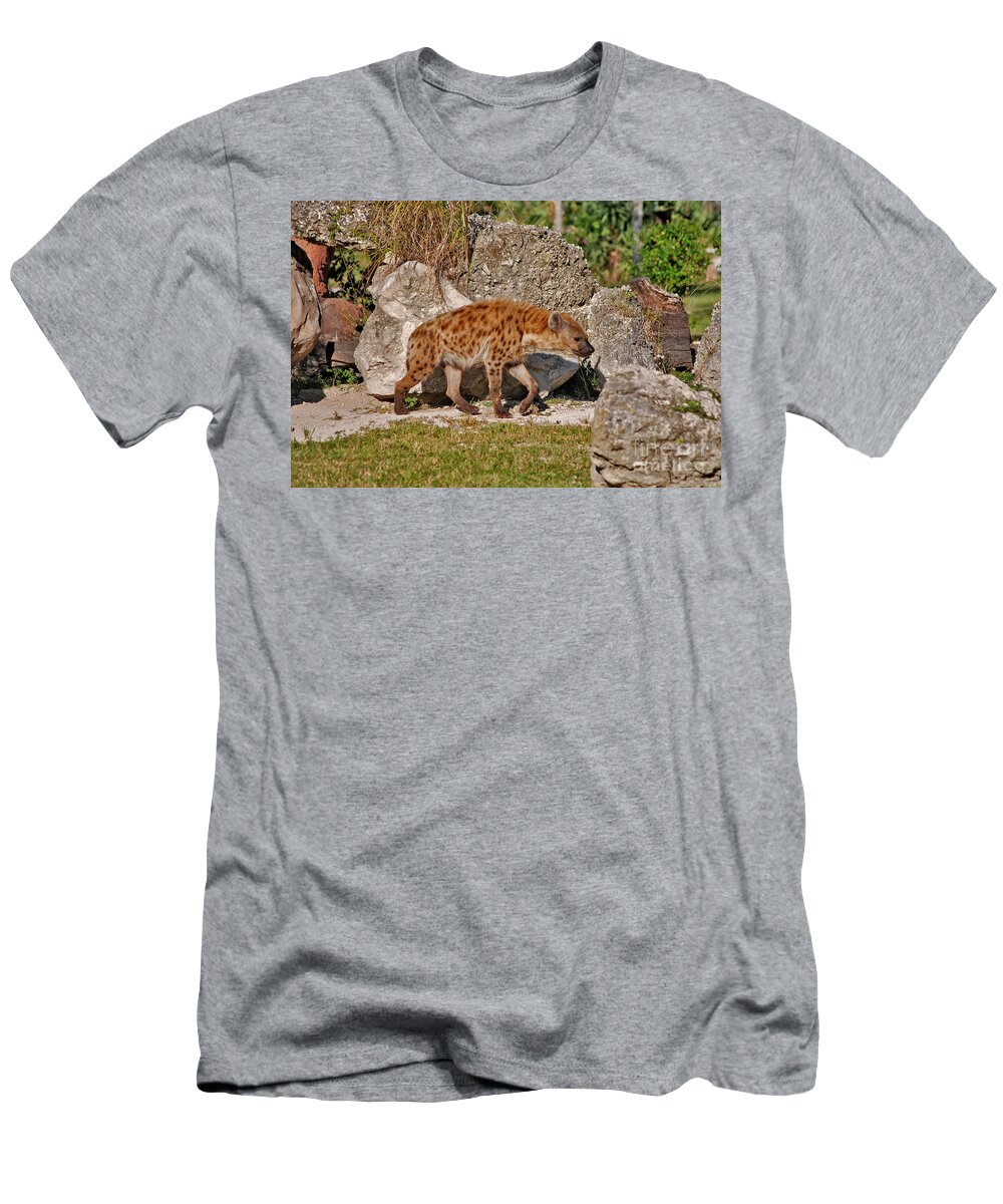 Spotted Hyena T-Shirt featuring the photograph 47- Spotted Hyena by Joseph Keane