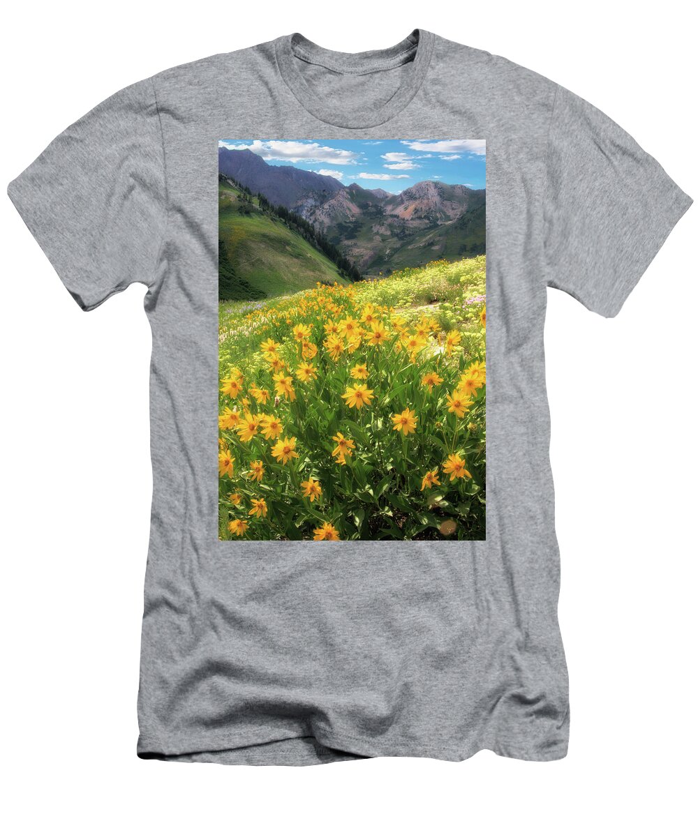  T-Shirt featuring the photograph Albion Basin Wildflowers #5 by Douglas Pulsipher