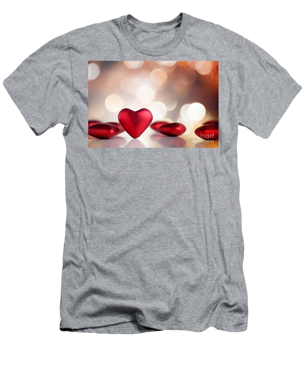 Abstract T-Shirt featuring the photograph Valentine hearts #6 by Kati Finell