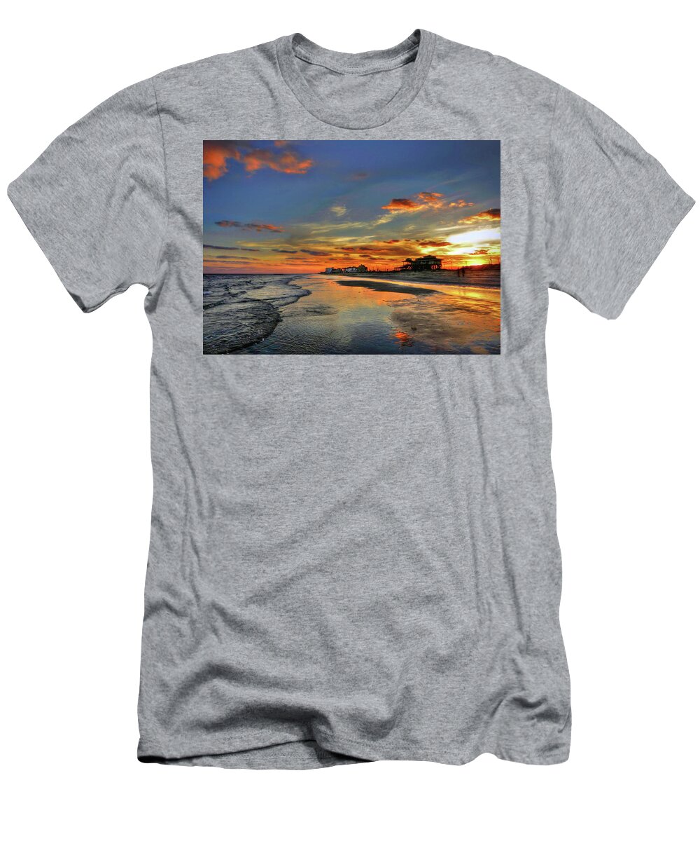 Galveston T-Shirt featuring the photograph Sunset #6 by Savannah Gibbs