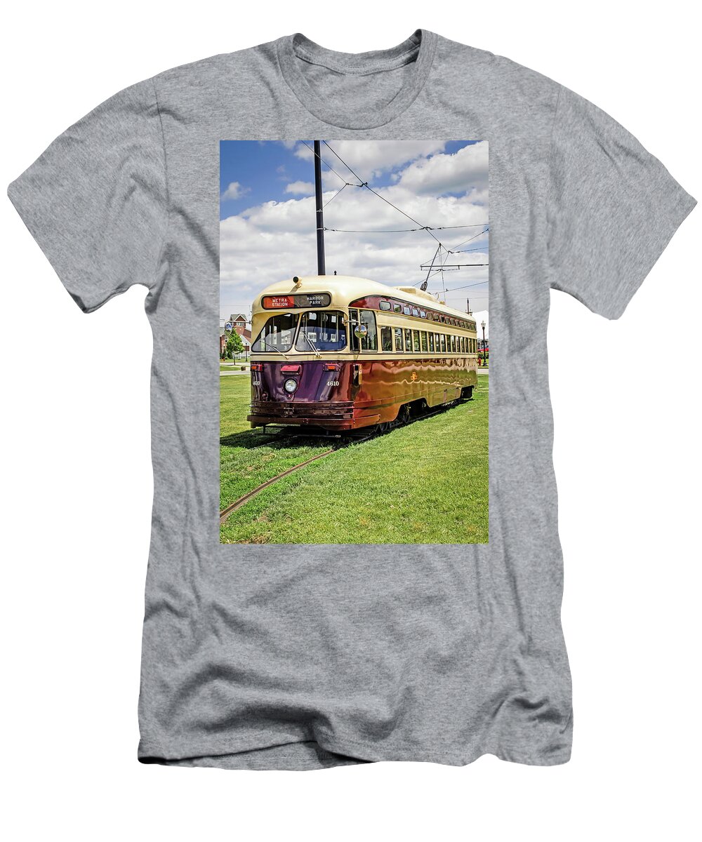 Clean T-Shirt featuring the photograph Trolly car in Kenosha WI #7 by Chris Smith
