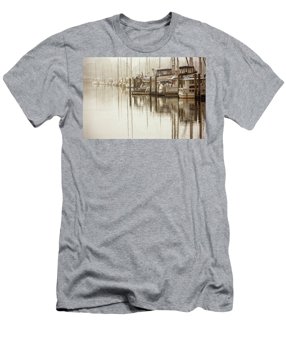 Coastal T-Shirt featuring the mixed media A Canal View by Karol Livote