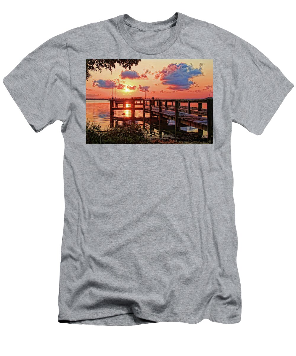Florida Sunrise T-Shirt featuring the photograph A Colorful Sunrise by HH Photography of Florida