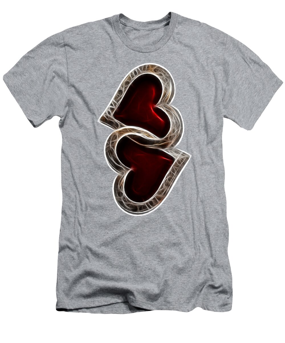 Heart T-Shirt featuring the photograph A Pair of Hearts by Shane Bechler