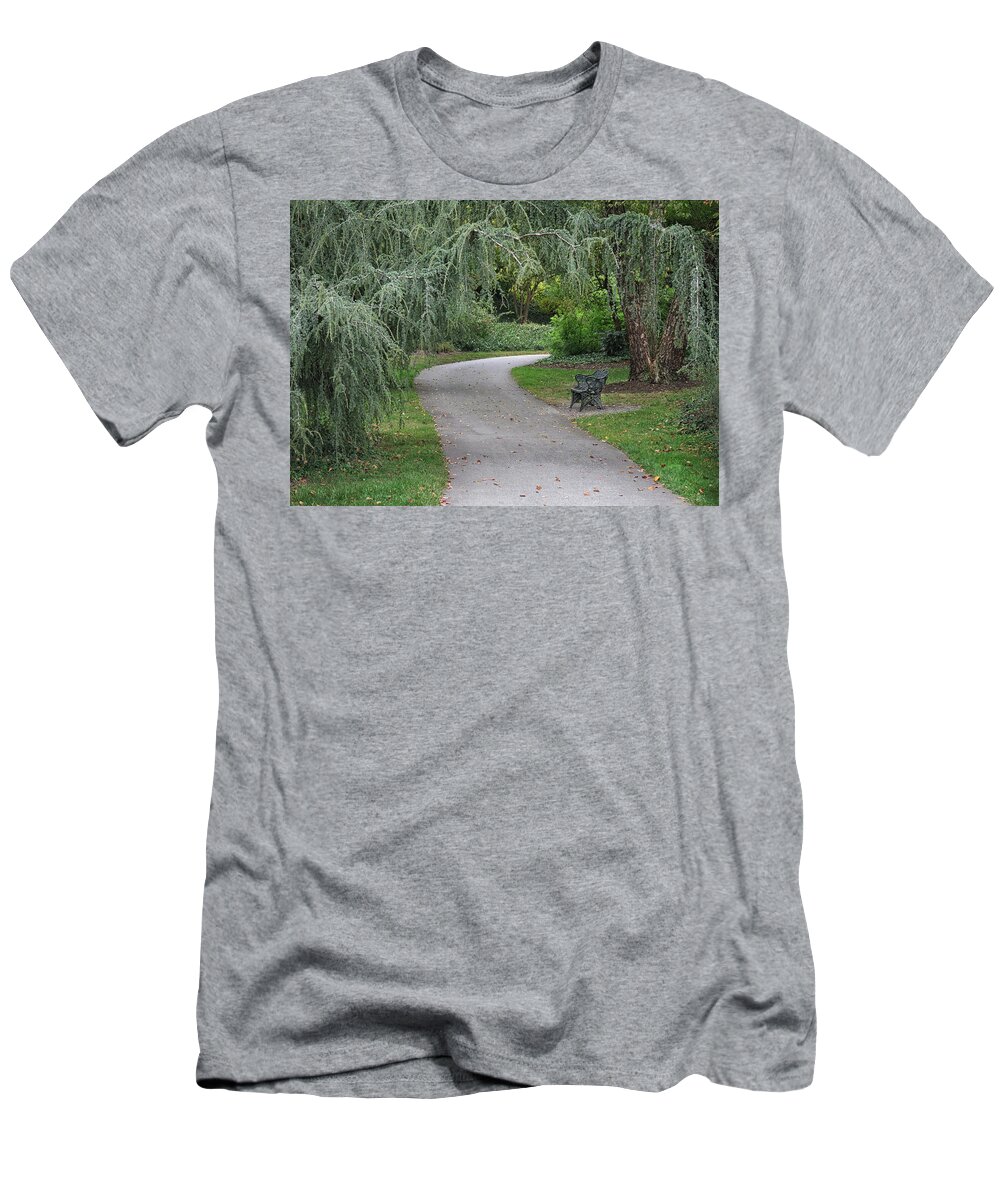 Path T-Shirt featuring the photograph A Path Through The Park by Dave Mills