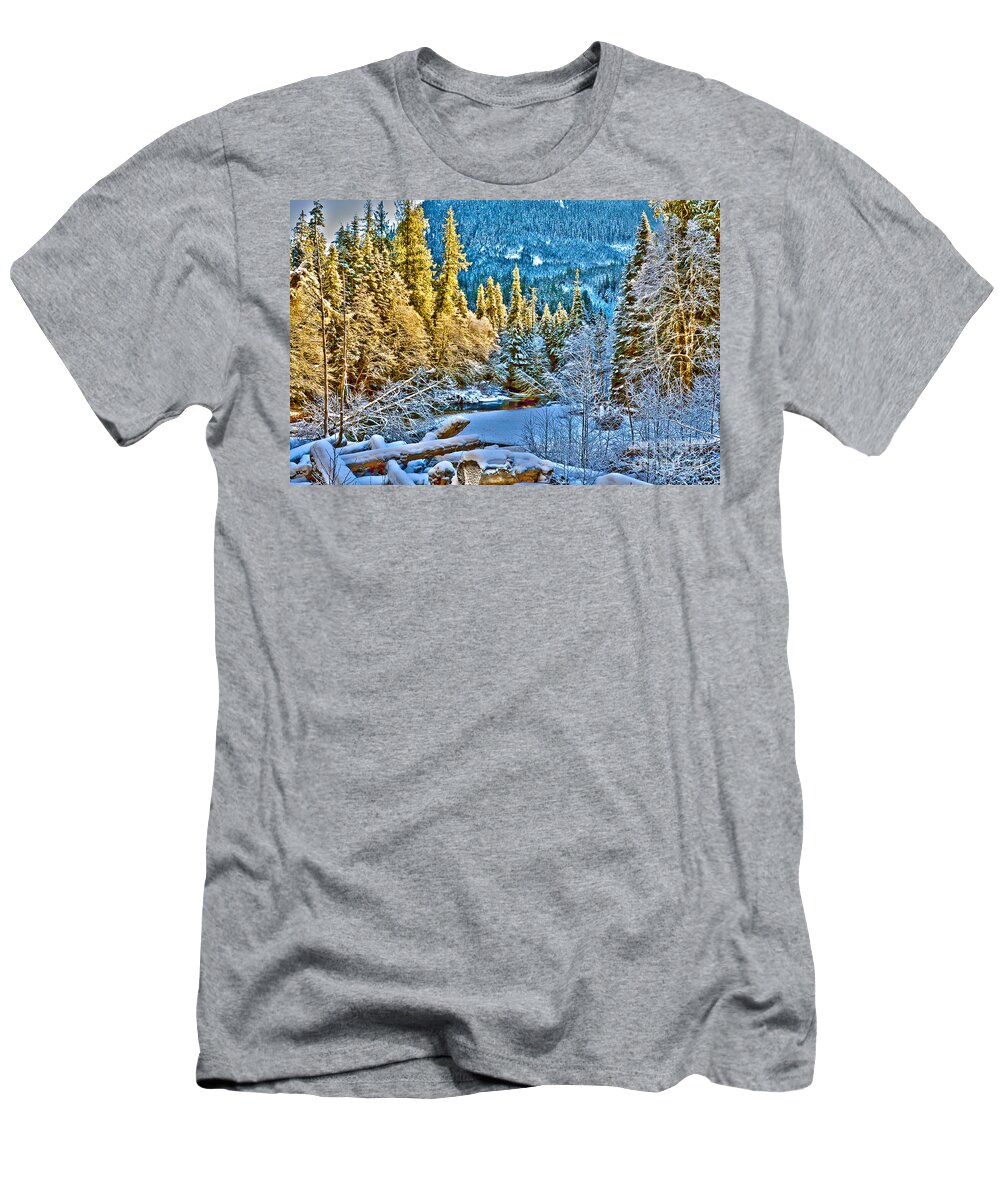 Clay T-Shirt featuring the photograph A River Runs Down It by Clayton Bruster