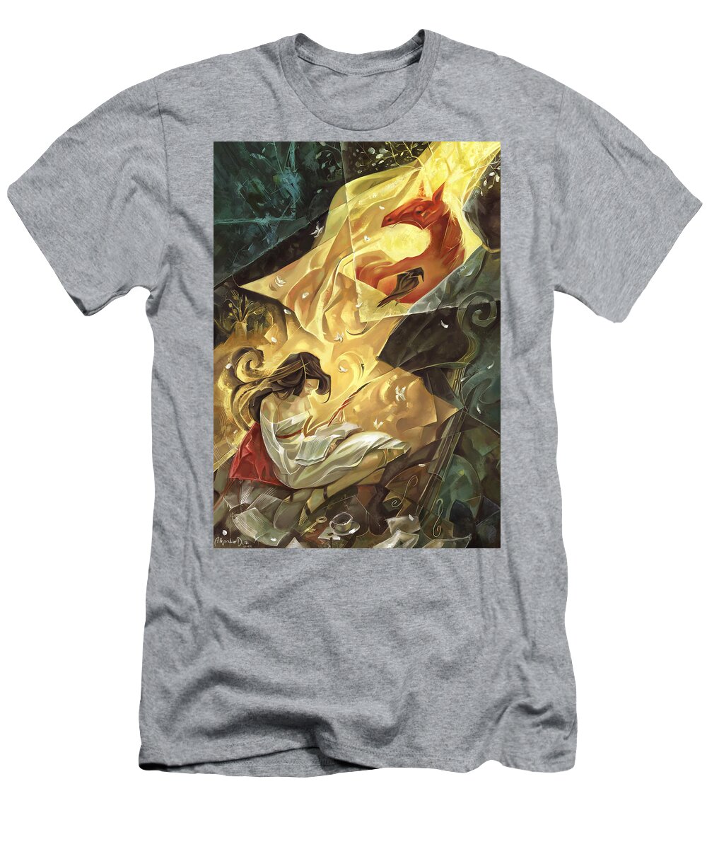 Girl T-Shirt featuring the painting A Song of April by Alejandro Dini