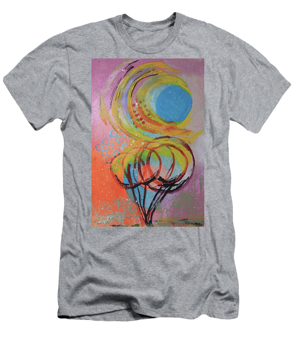 Bright T-Shirt featuring the mixed media A Sunny Day by April Burton