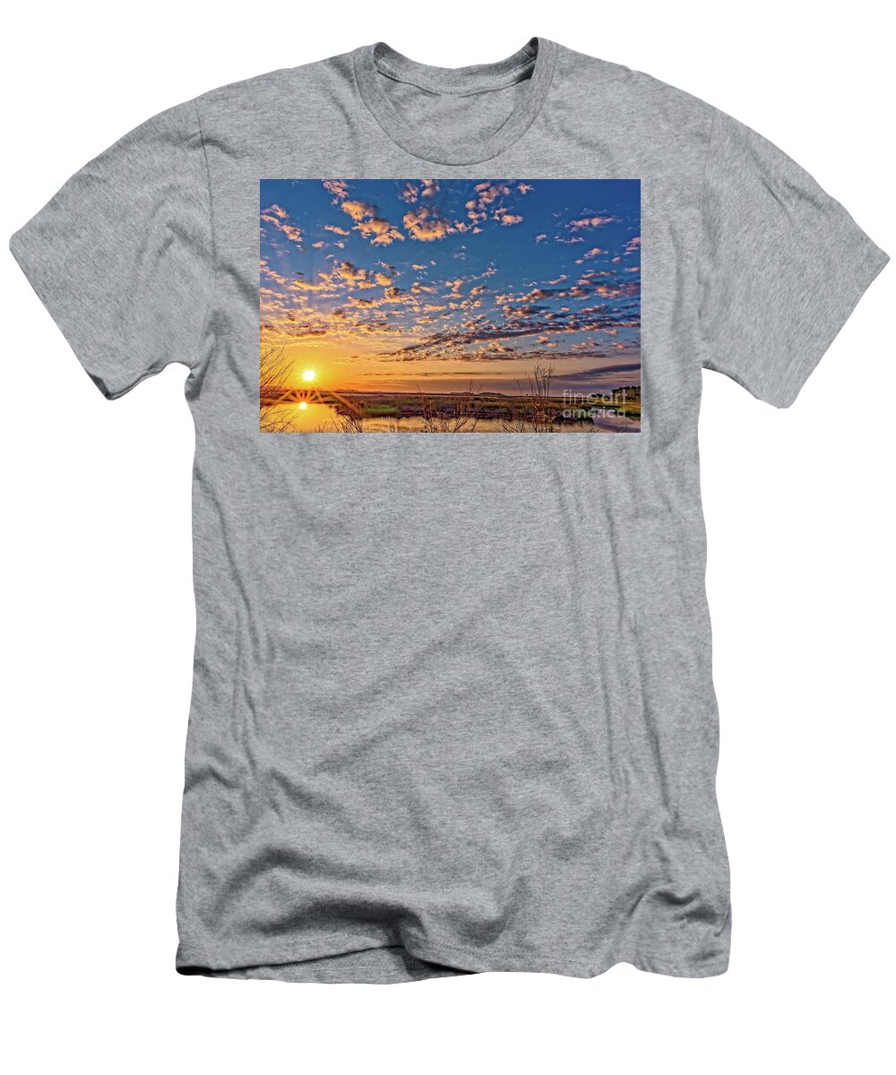 Sunrises T-Shirt featuring the photograph A Wildlife Paradise Marvel Sunrise by DB Hayes