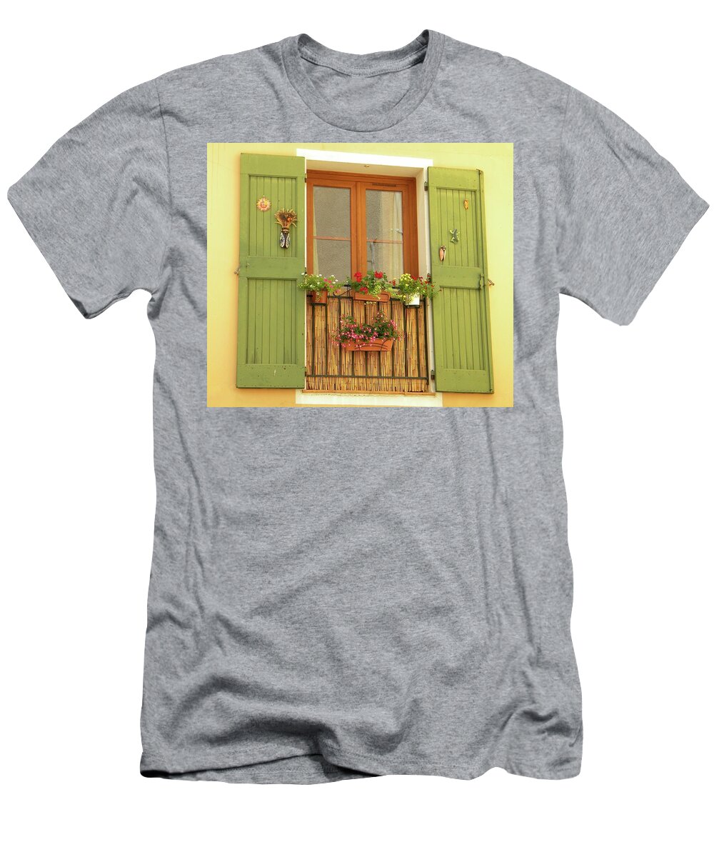 Provence T-Shirt featuring the photograph A window to...Provence by Manuela Constantin