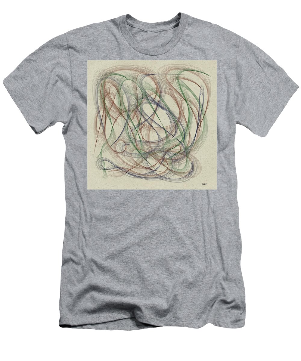 Abstract T-Shirt featuring the painting Abstract 2018-1 by Marian Lonzetta