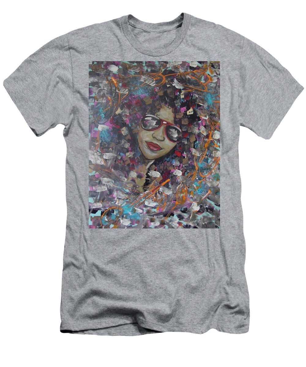 Abstract T-Shirt featuring the painting Abstract Beauty by Antonio Moore