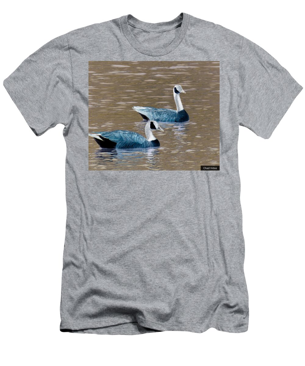 Colorado T-Shirt featuring the photograph Abstract Goose Duo by Chad Vidas