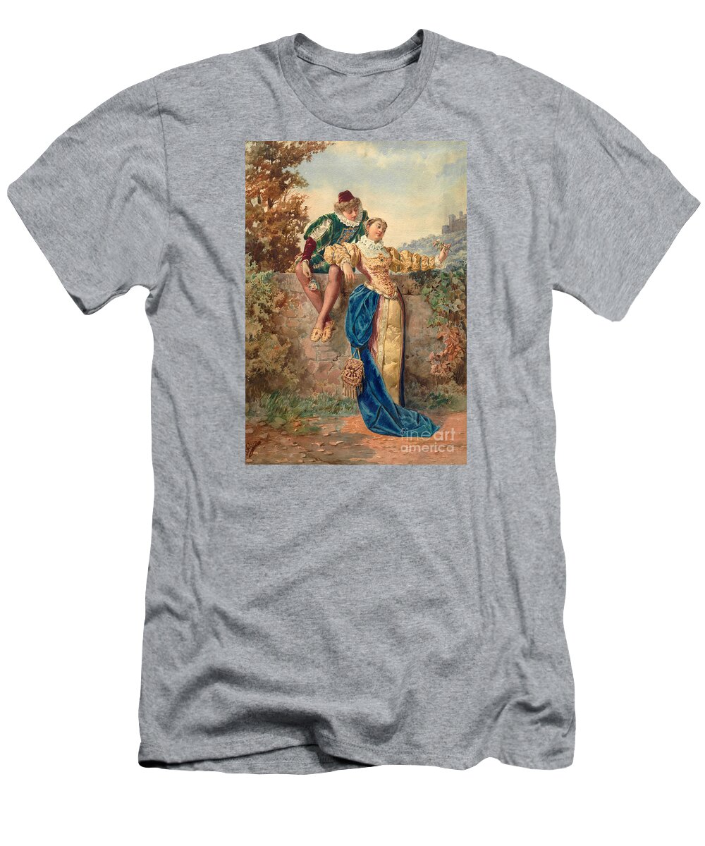 Galofre Y Gimnez T-Shirt featuring the painting Admirer by Celestial Images