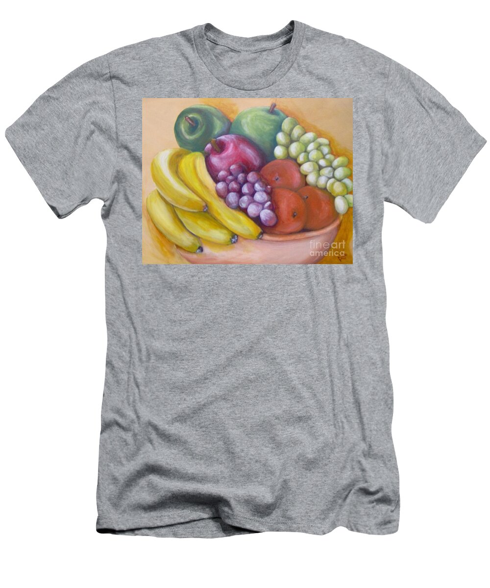 Fruit T-Shirt featuring the painting Affluent by Saundra Johnson